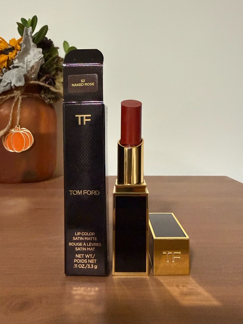 Tom Ford Lipstick Lip Color Satin Matte #52 Naked Rose, 0.11oz / 3.3g NIB